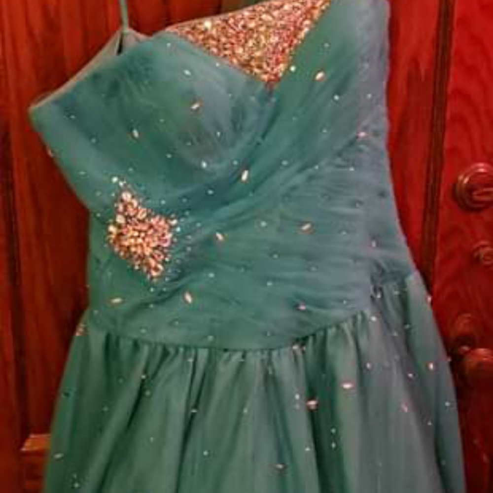 Light blue prom dress